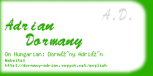 adrian dormany business card